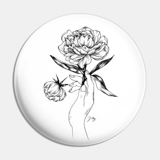 Catching Flowers Pin