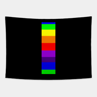 The Letter I in Rainbow Stripes Tapestry