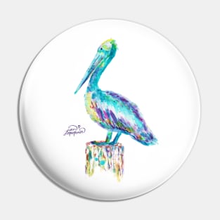 Pelican watercolor Pin