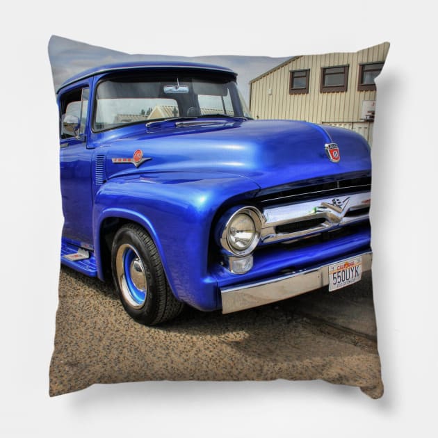 Blue F100 Pillow by VHS Photography