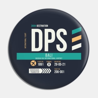 Bali (DPS) Airport Code Baggage Tag Pin