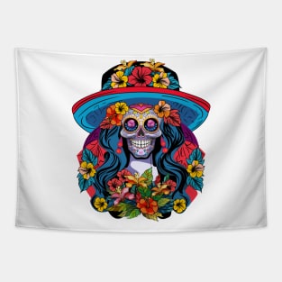 Catrina skull Tapestry