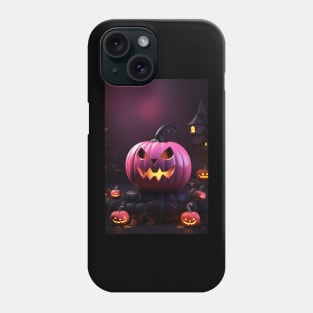 Halloween pink pumpkin Phone Case