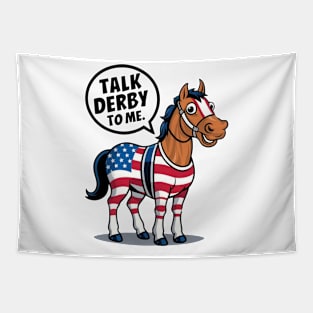 Talk Derby To Me - Horse Design Tapestry