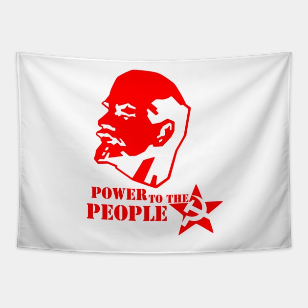 lenin - power to the people Tapestry by hottehue