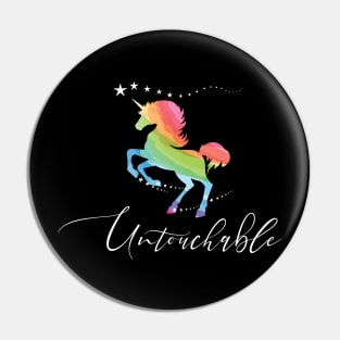 Rainbow glitter unicorn Pin