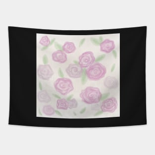 Simple Pastel Rose Flower Pattern Design Tapestry