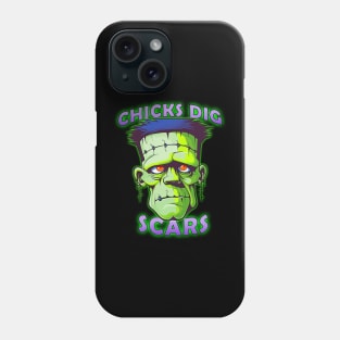 Chicks Dig Scars Frankenstein Happy Halloween Phone Case