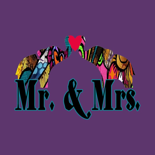 Mr. and Mrs. love elephants by artbyomega