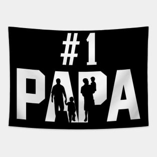 1 PAPA Number One Fathers Day Tapestry