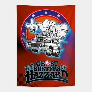 Ghostbusters of Hazzard (Poster) red black Tapestry