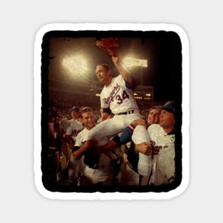 Nolan Ryan Being Carried Off Magnet