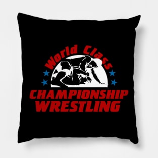 WCCW World Class Championship Wrestling Full Color Logo Pillow