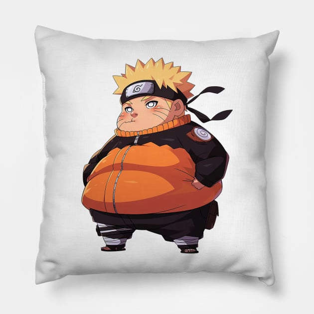 fat ninja Pillow by weirdesigns