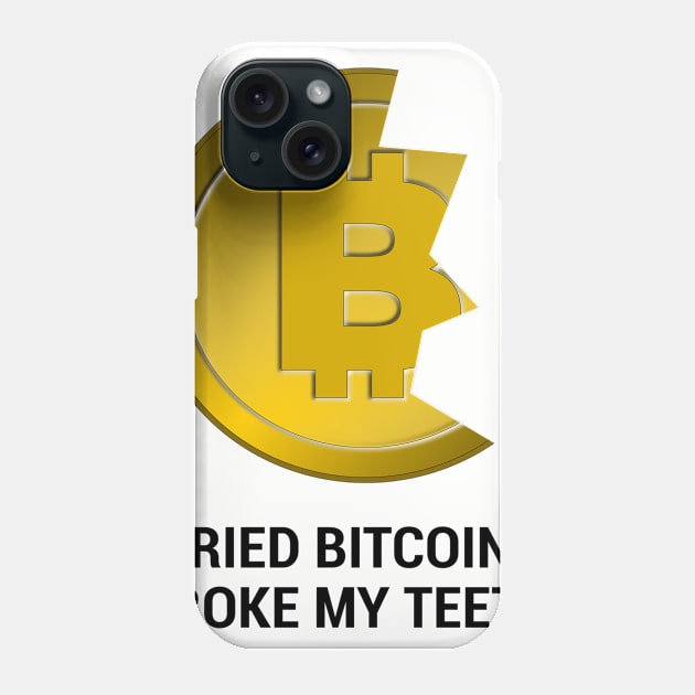 Bitcoin Teeth (light) Phone Case by tztees