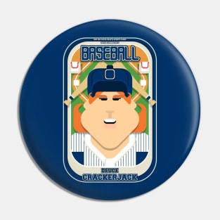 Baseball Blue Pinstripes - Deuce Crackerjack - Jacqui version Pin