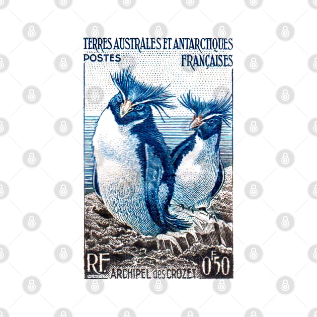 Vintage 1956 French Southern and Antarctic Lands postage stamp by NVDesigns