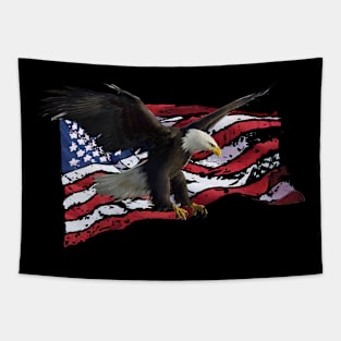 Eagle over the Flag Tapestry