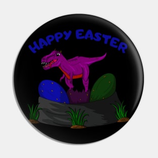 Happy Easter Wished Cute Dinosaur Pin