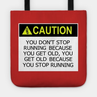 Caution Running Tote