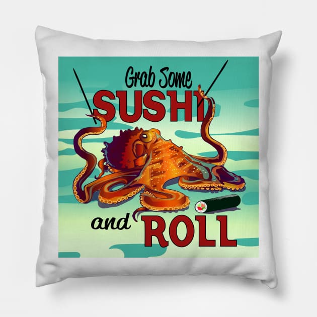 Sushi Roll Pillow by Kimikim