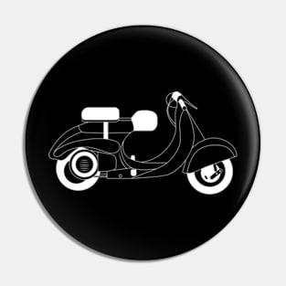 Vespa Circuito 125 White Outline Pin