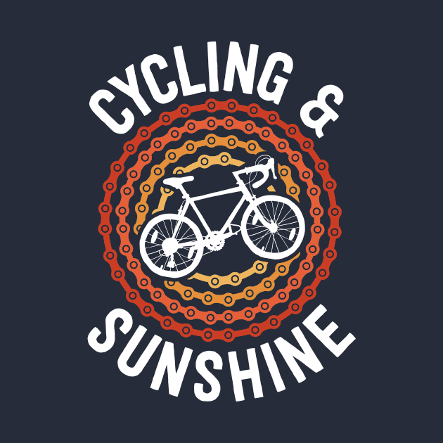 Cycling And Sunshine Retro Bicycle Riding Vintage Cyclist by 14thFloorApparel