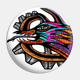 Neon Dragon Pin