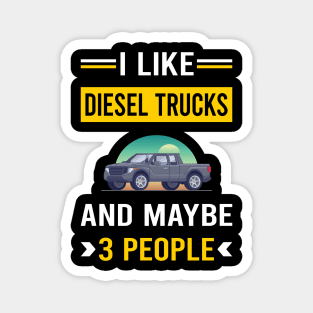 3 People Diesel Truck Trucks Magnet