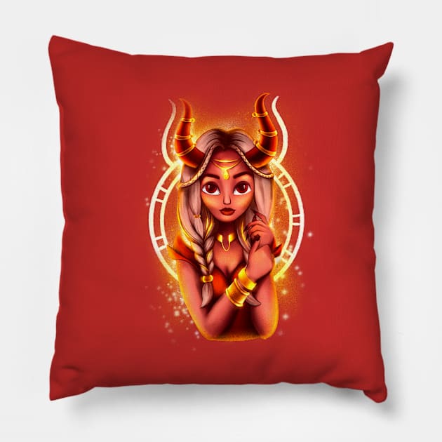 zodiac sign capricorn Pillow by mis_lemona