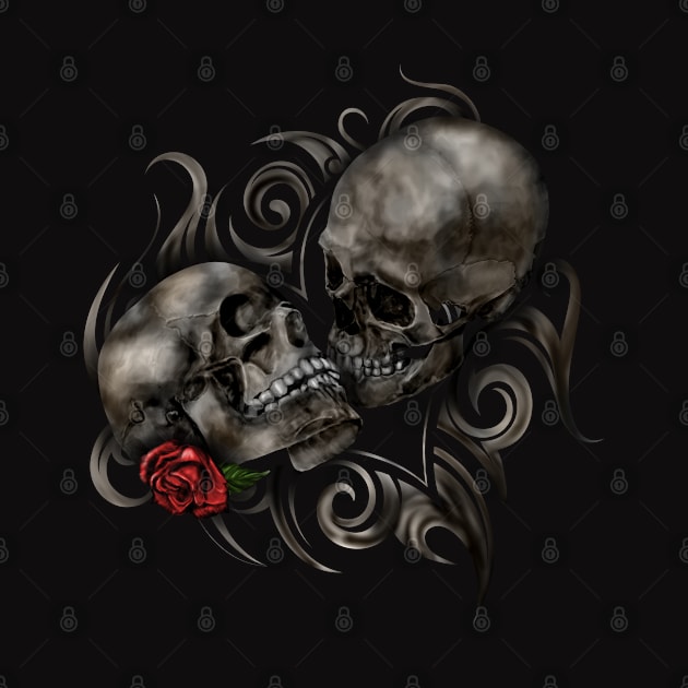 Skulls in love Love by Nartissima