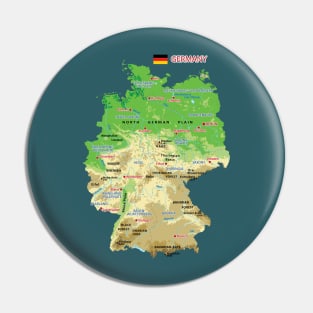 Physical map of Germany Pin