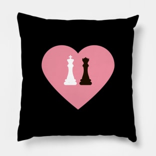 Pink Chess Heart Pillow