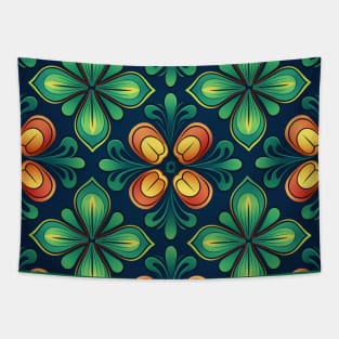 Clover shamrock in St Patricks day seamless pattern Tapestry