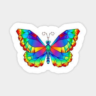 Rainbow Polygonal Butterfly Magnet