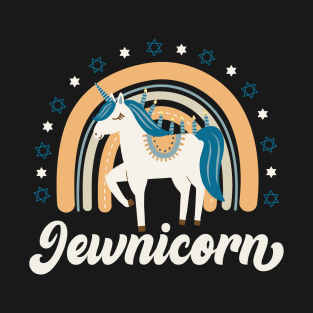 Jewnicorn Jewish Unicorn Menorah Hanukkah T-Shirt