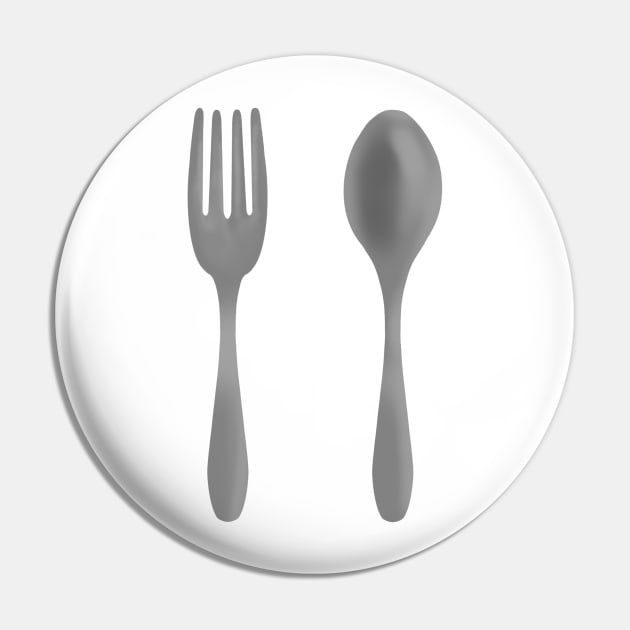 Fork and Spoon Pin by Reeseworks