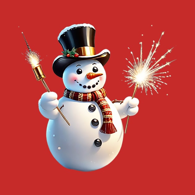 SNOWMAN AND SPARKLER by likbatonboot