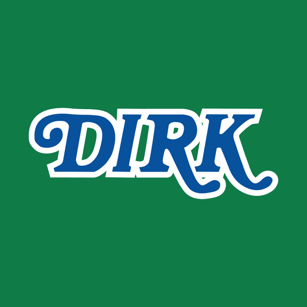 Dirk Mavs Retro Logo Blue by Fresh Fly Threads