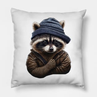 Maverick hardy Raccoon Pillow