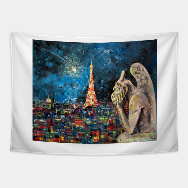 Thoughts about the eternal. Falling star. Paris Tapestry by NataliaShchip