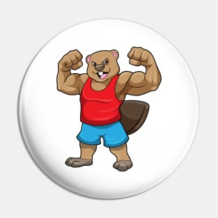 Beaver as Bodybuilder with big Upper arms Pin