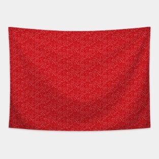 Ink dot scales - White dots on red Tapestry