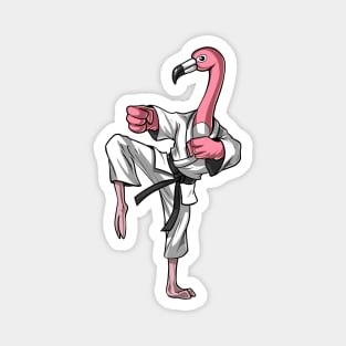 Flamingo Bird Karate Magnet