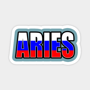 Aries Russian Horoscope Heritage DNA Flag Magnet