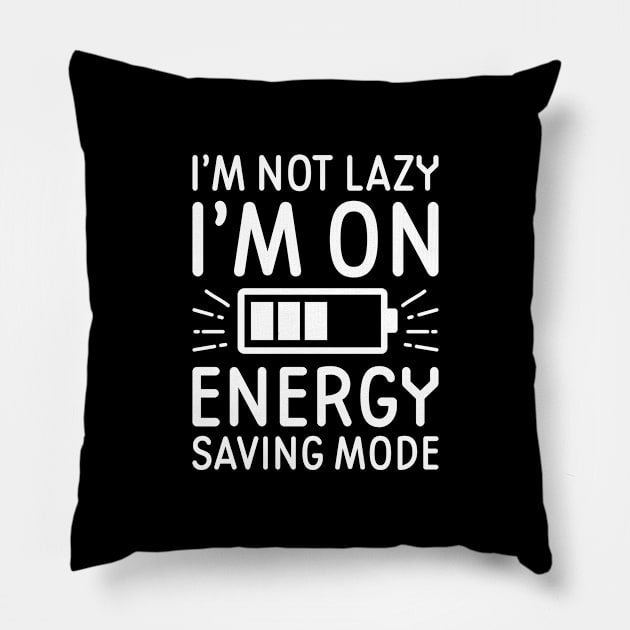 Energy Saving Mode Pillow by CreativeJourney