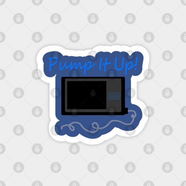 Pump It Up! Blue Magnet by CatGirl101