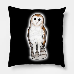 Glowing Barn Owl (Large Print) Pillow