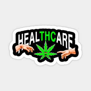 HEALTHCARE - THC Pot Leaf | Support Medical Marijuana Weed Magnet