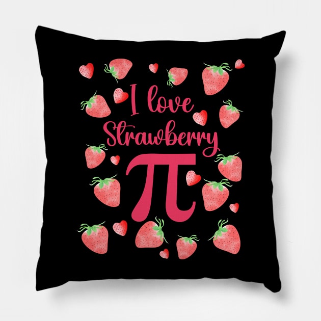 I love strawberry Pi Pillow by Nice Surprise